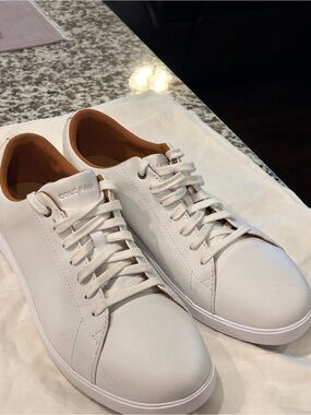Cole Haan Women’s Grand Crosscourt Optic White Leather Sneakers 11 B Like New!!!